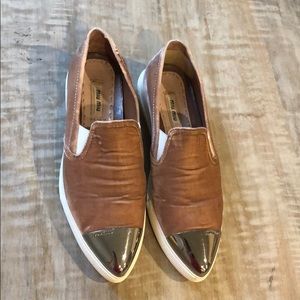 Miu Miu metal cap toe sneaker in pink velvet Sz 37